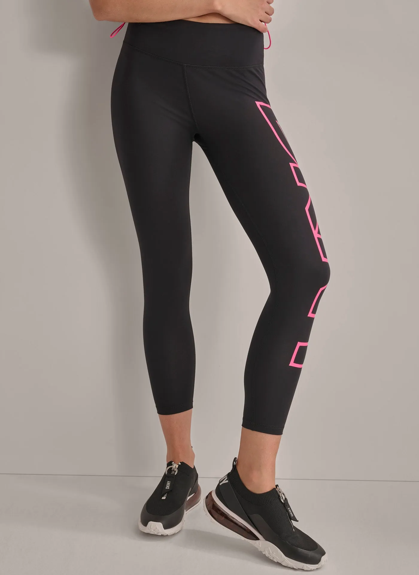 HIGH WAIST 7/8 EXPLODED LOGO LEGGINGS sold by DKNY product image thumbnail 4