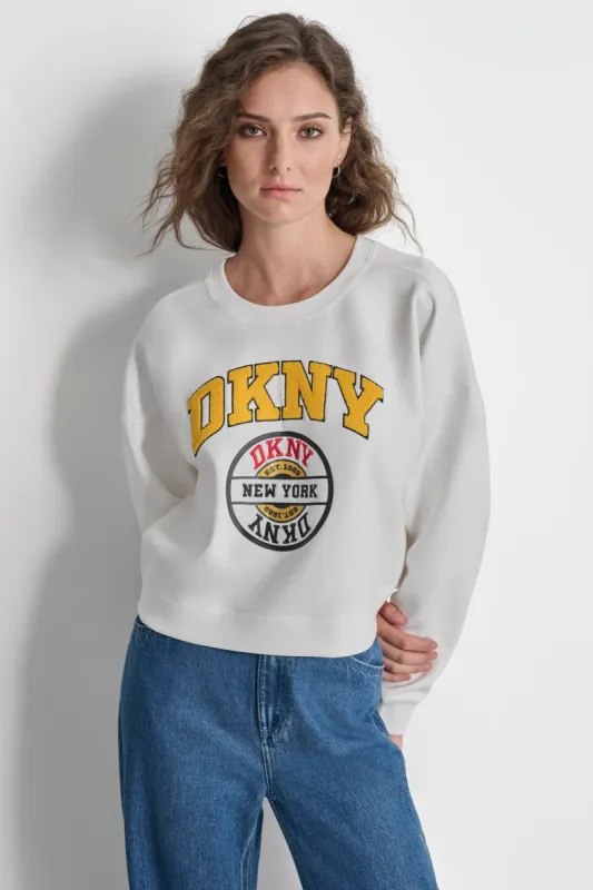 VARSITY LOGO PULLOVER made by DKNY