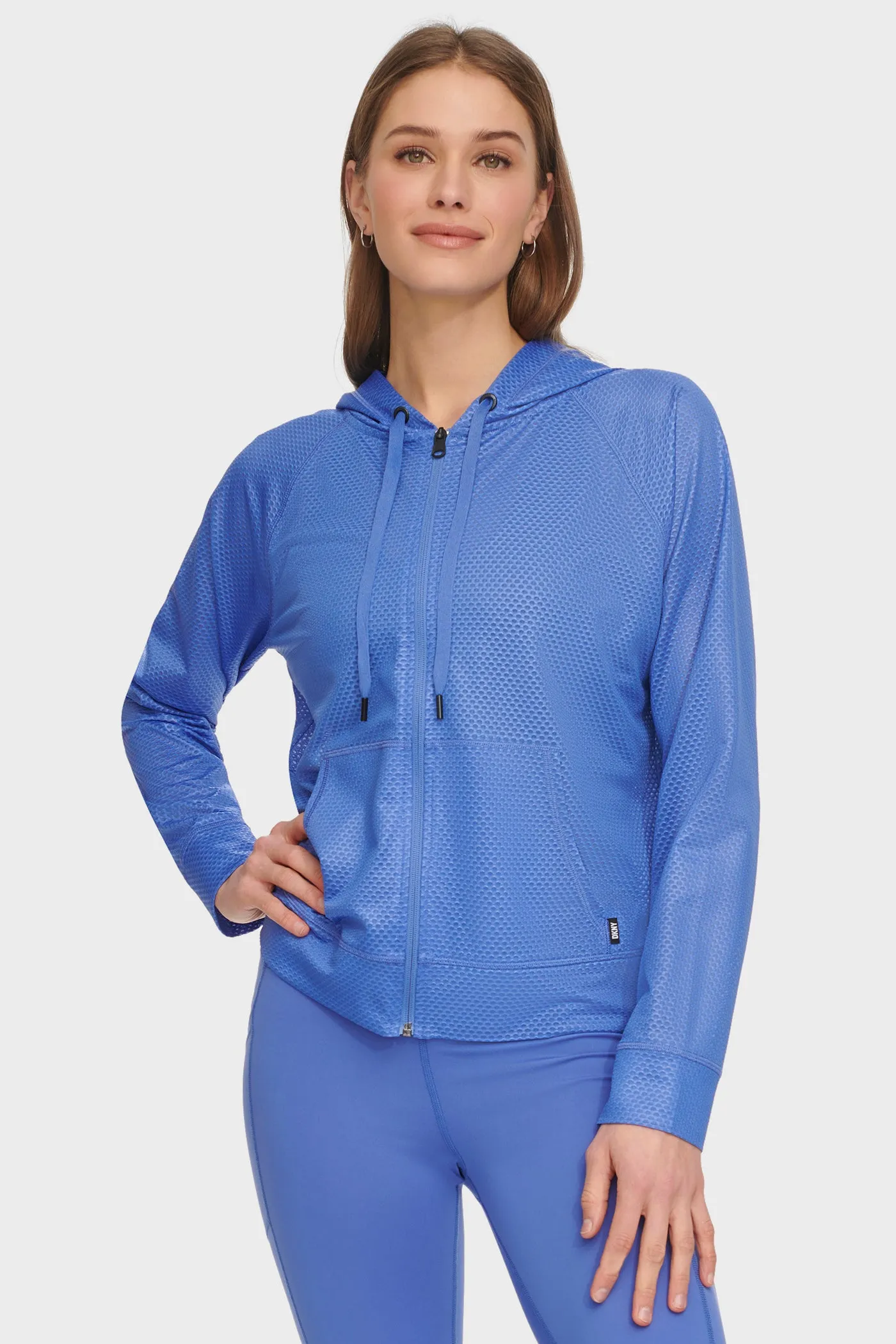 Chintz Honeycomb Mesh Full Zip Hoodie sold by DKNY product image thumbnail 4