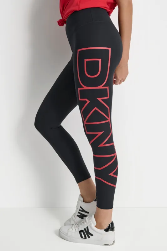 HIGH WAIST 7/8 EXPLODED LOGO LEGGINGS sold by DKNY
