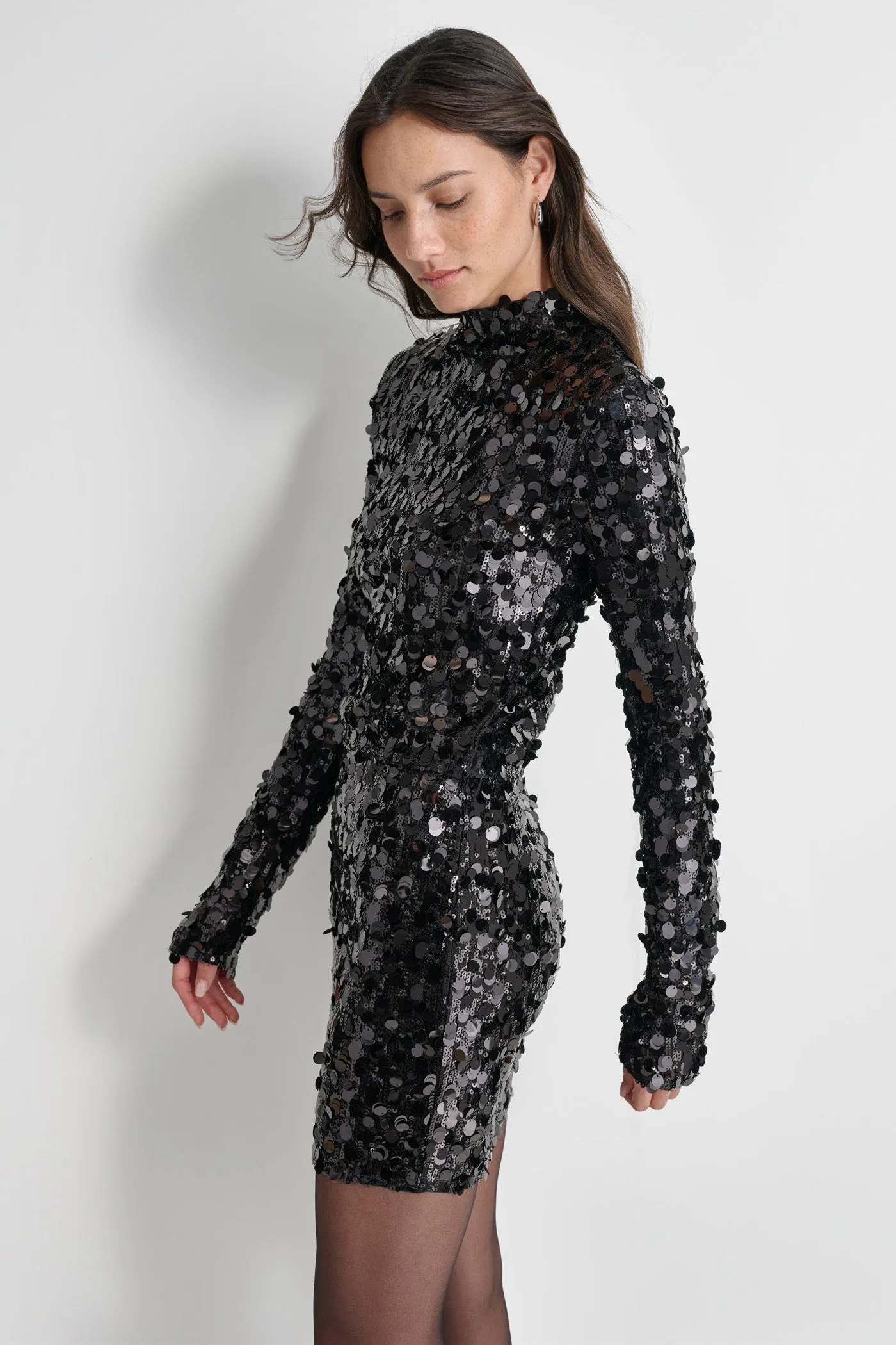 SEQUINS AND MESH TOP sold by DKNY product image thumbnail 5