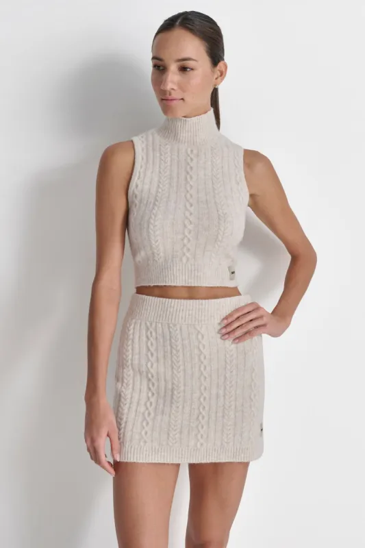 COZY CABLE SWEATER TANK sold by DKNY