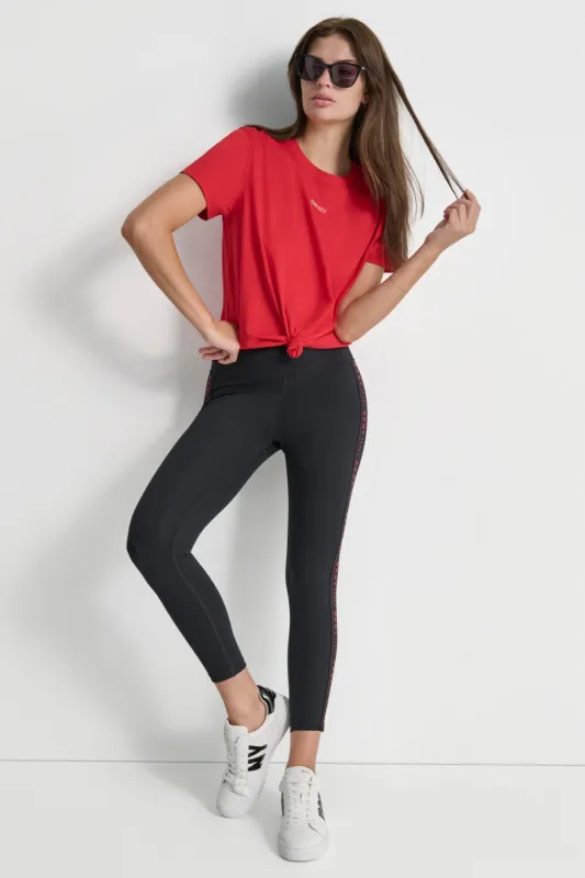 HIGH WAIST 7/8 LOGO TAPE LEGGINGS sold by DKNY
