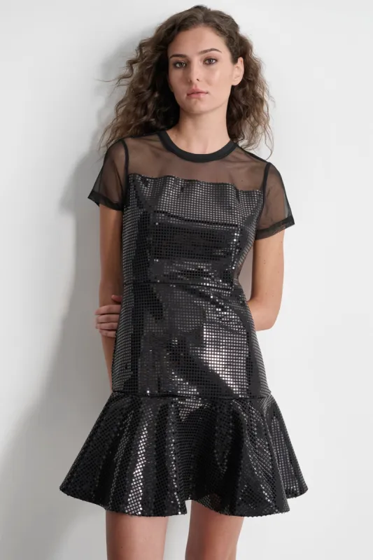 SEQUIN MINI DRESS made by DKNY