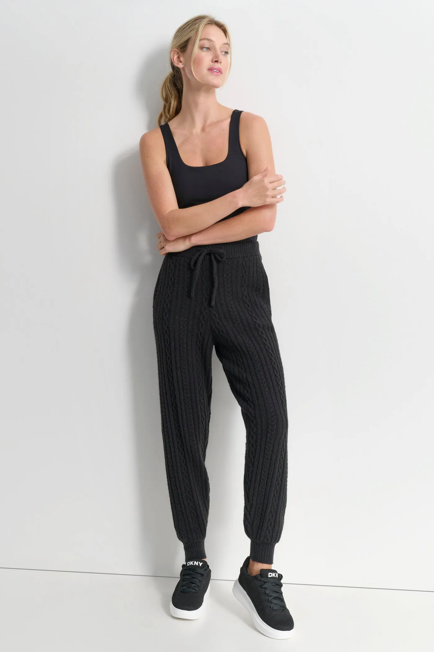 COZY CABLE SWEATER JOGGER sold by DKNY product image thumbnail 3