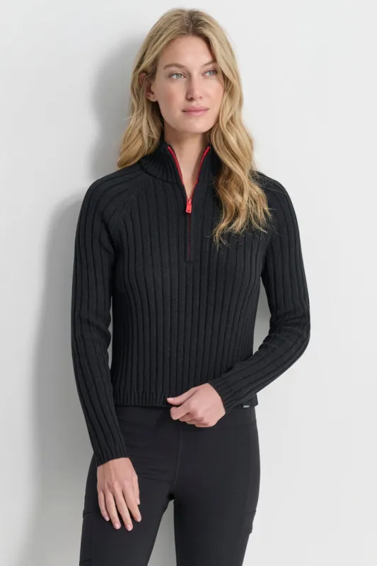 HALF ZIP MOCK NECK SWEATER sold by DKNY