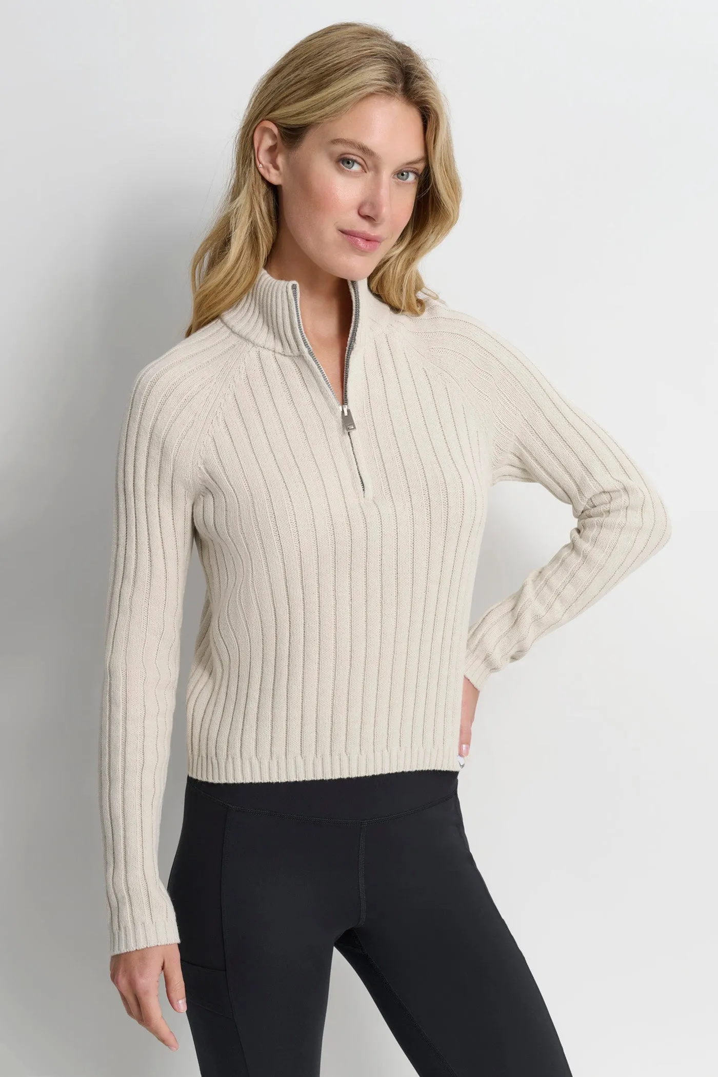HALF ZIP MOCK NECK SWEATER sold by DKNY product image thumbnail 5