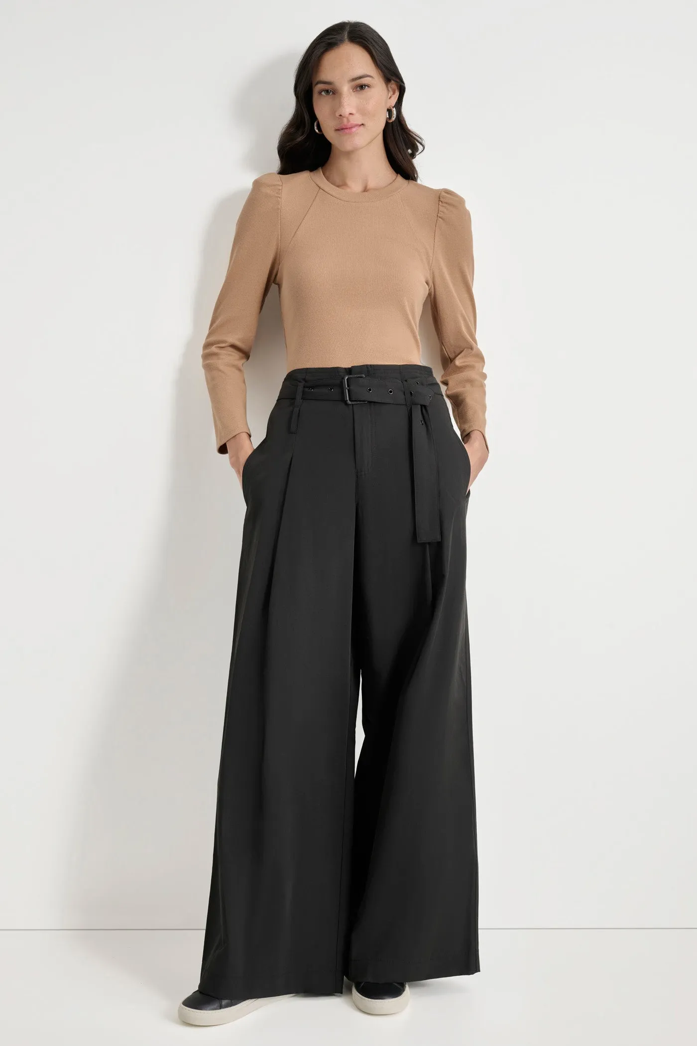 HIGH WAIST PLEATED TROUSER sold by DKNY product image thumbnail 3