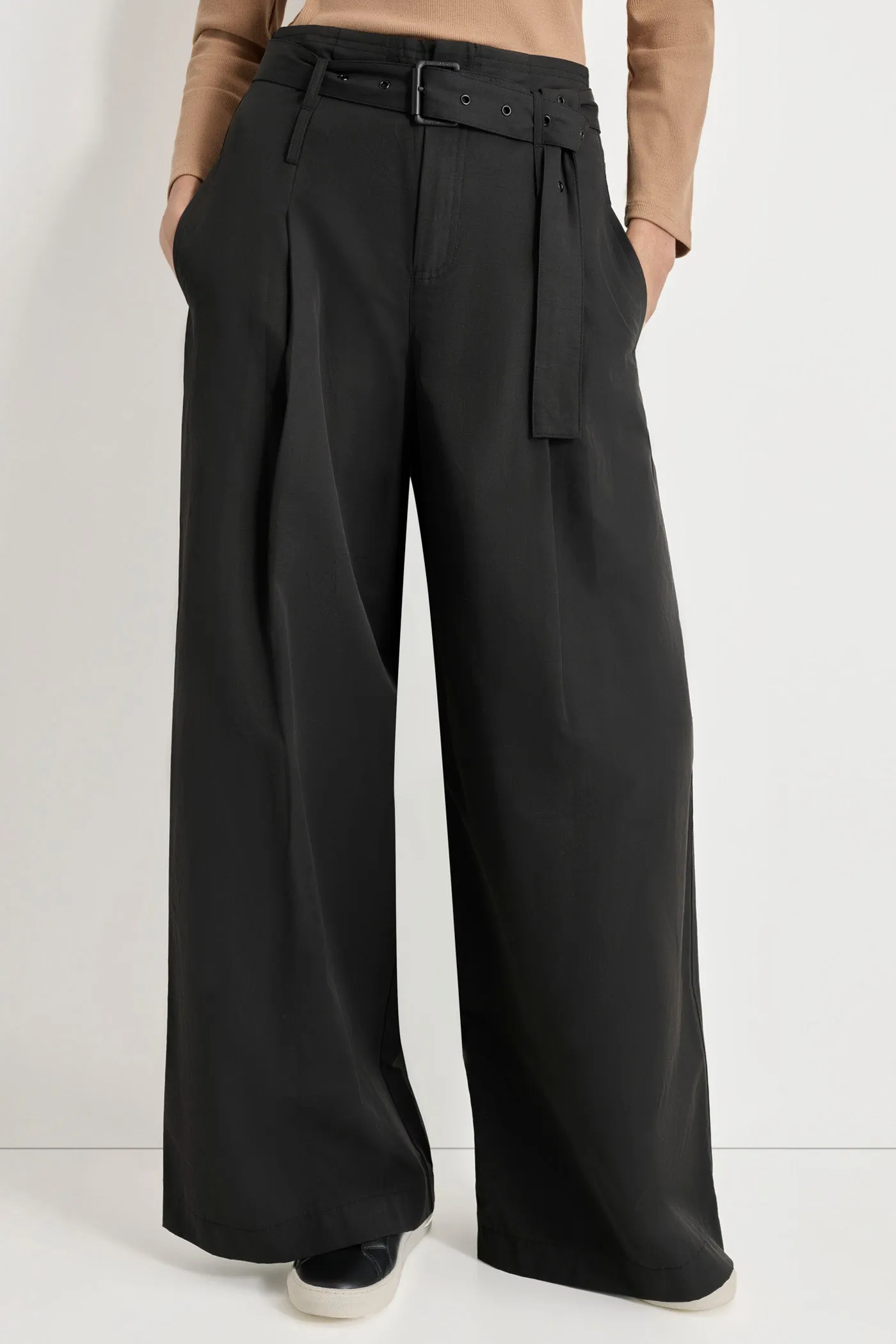 HIGH WAIST PLEATED TROUSER sold by DKNY