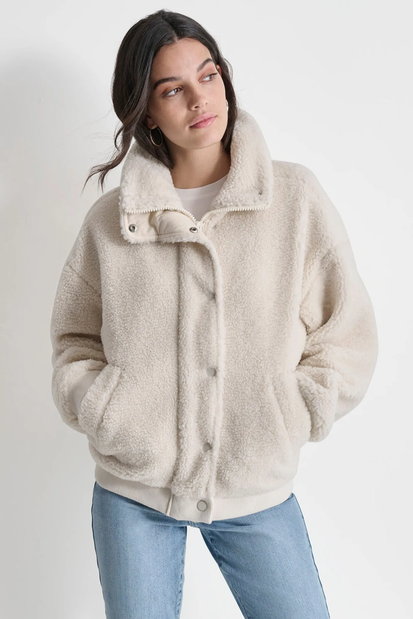 SHERPA BOMBER JACKET sold by DKNY