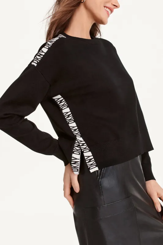 LOGO TAPE SWEATER sold by DKNY