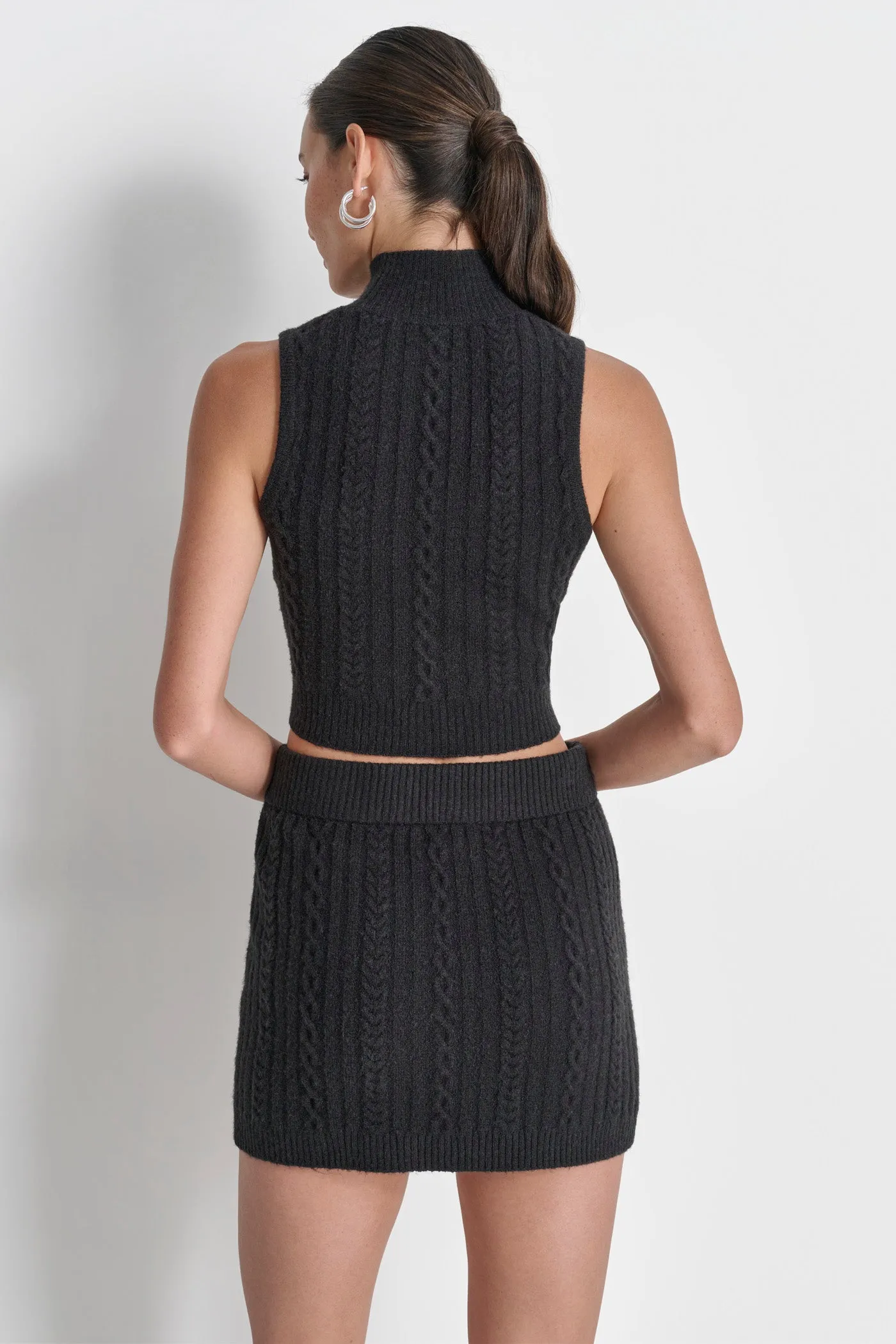 COZY CABLE SWEATER TANK sold by DKNY product image thumbnail 2