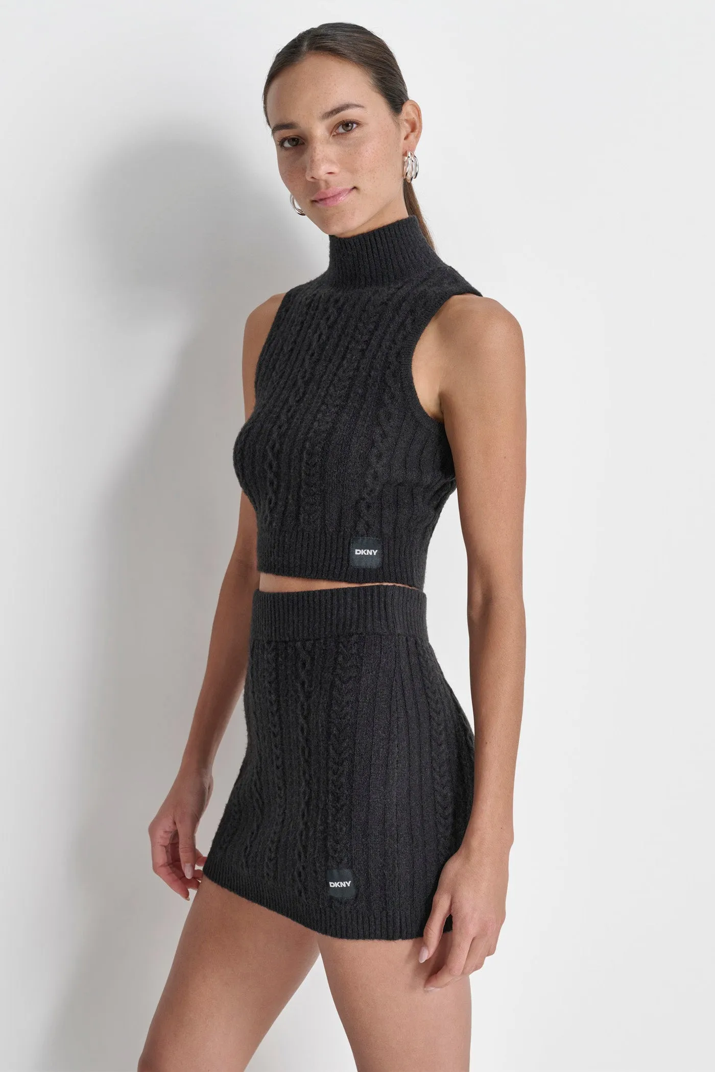 COZY CABLE SWEATER TANK sold by DKNY product image thumbnail 4
