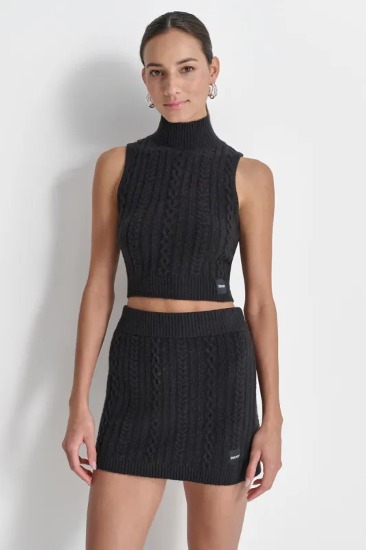 COZY CABLE SWEATER TANK sold by DKNY
