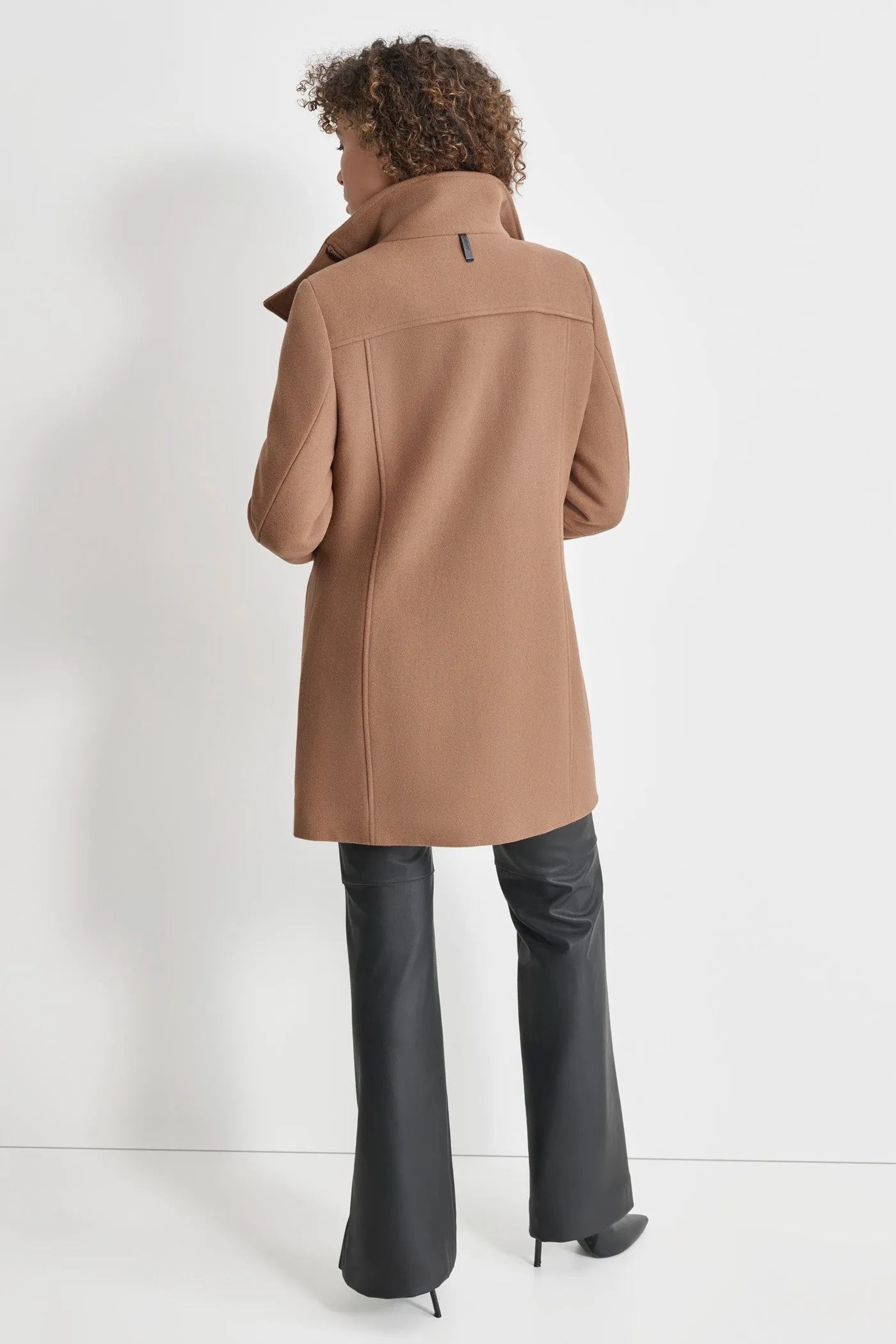 WOOL COAT WITH ZIPPER DETAIL sold by DKNY product image thumbnail 3