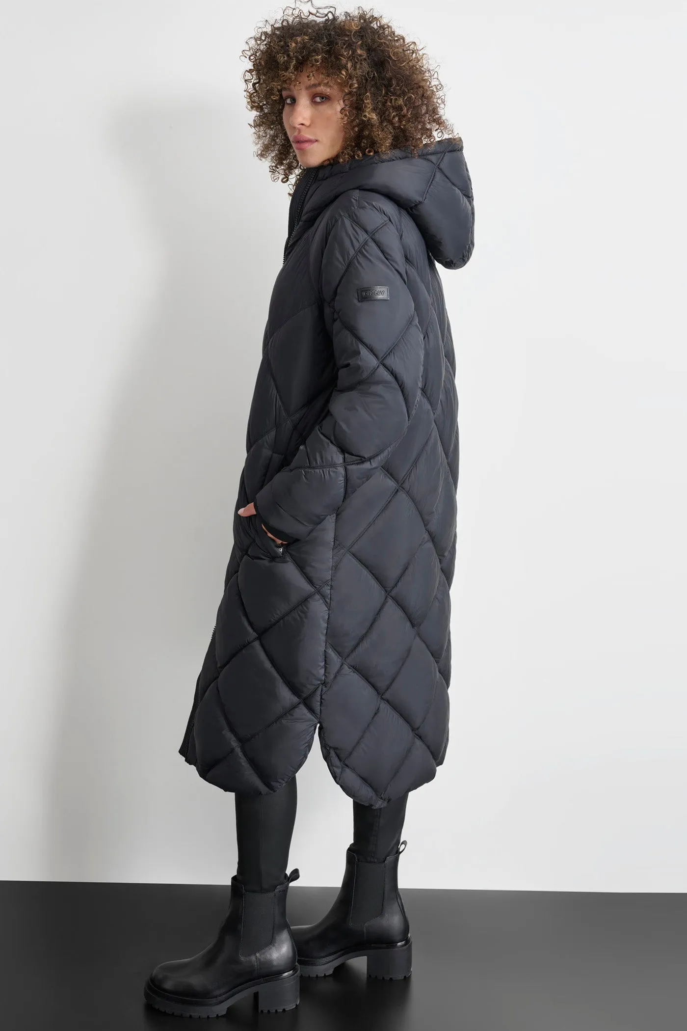 SILKY LONG QUILTED PARKA sold by DKNY product image thumbnail 2