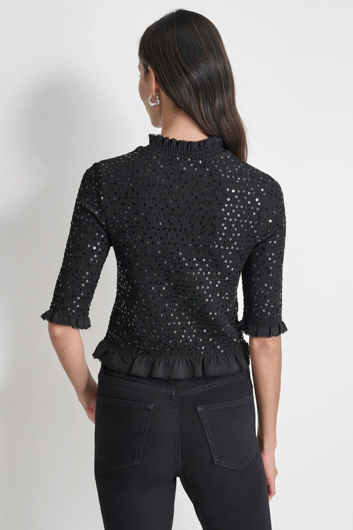 SMOCKED SEQUIN TOP sold by DKNY product image thumbnail 2