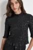 SMOCKED SEQUIN TOP sold by DKNY