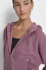 MINI STUD LOGO DOLMAN SLEEVE FULL ZIP HOODIE sold by DKNY