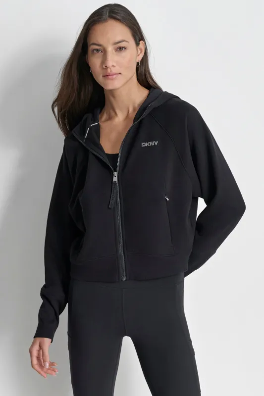 MINI STUD FULL ZIP HOODIE sold by DKNY