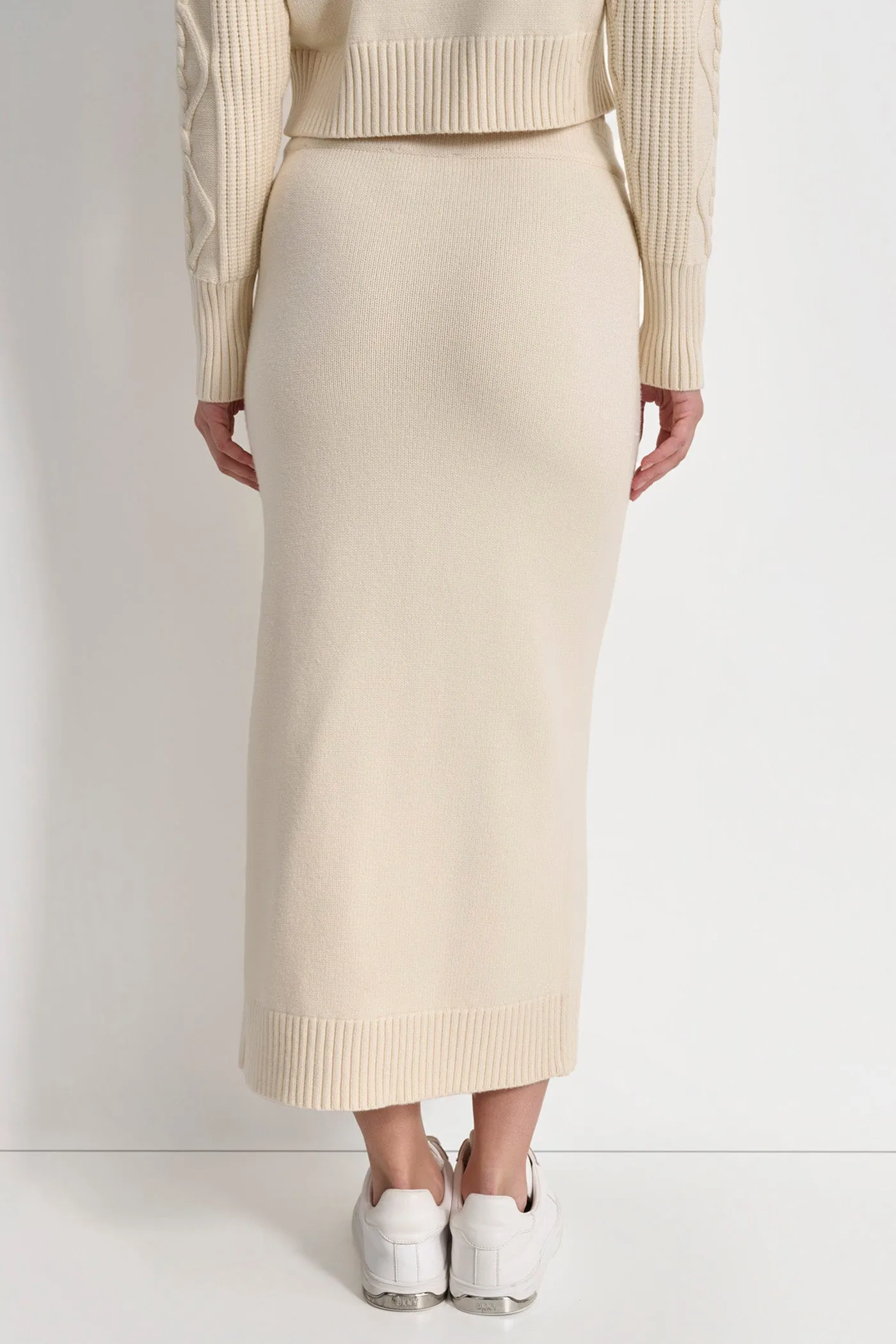 CABLE AND RIB SWEATER SKIRT sold by DKNY product image thumbnail 2
