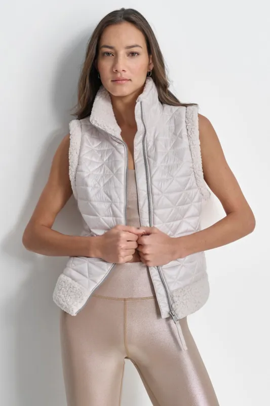 DIAMOND QUILTED PUFFER VEST sold by DKNY