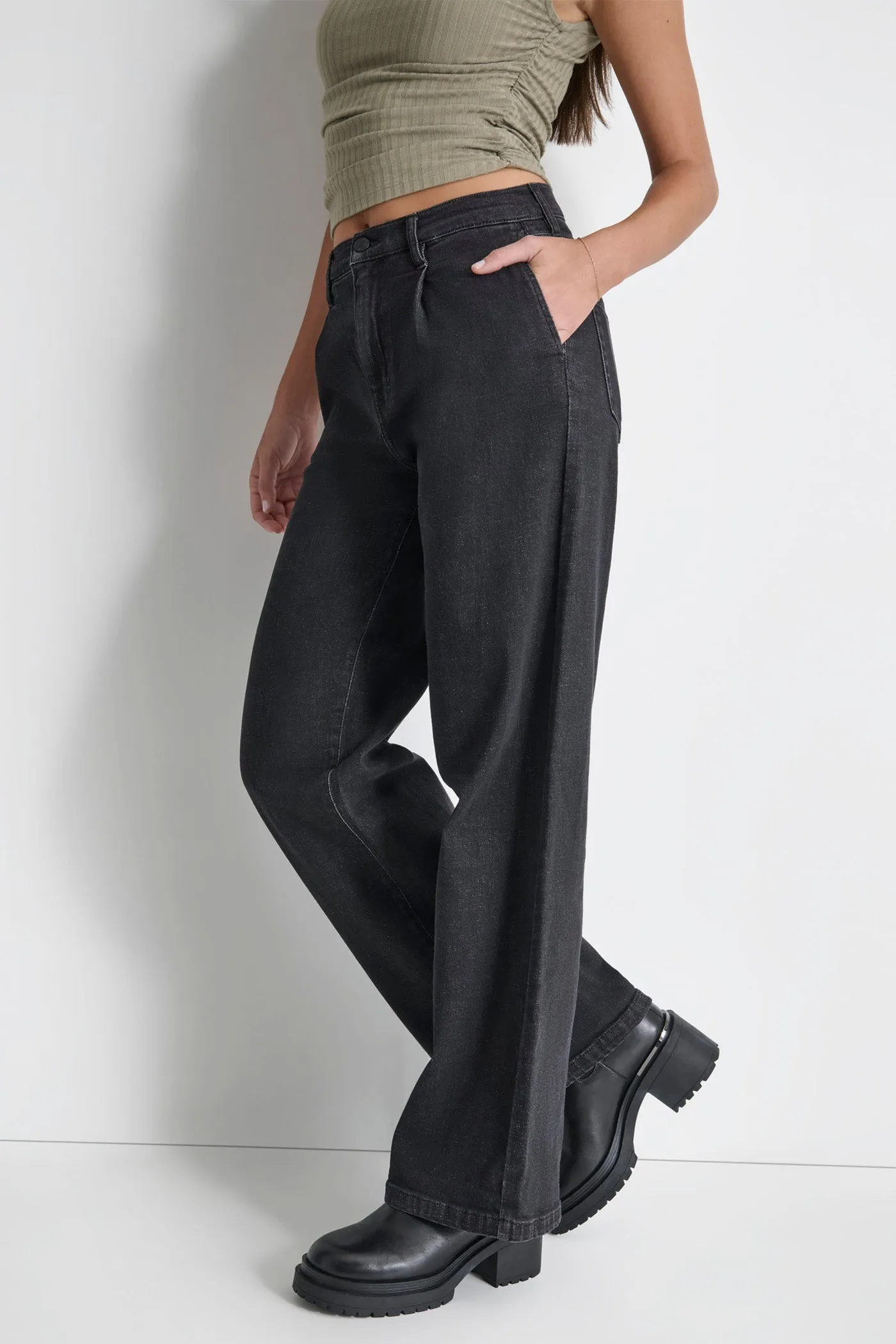 FRONT PLEAT WIDE LEG TROUSER sold by DKNY product image thumbnail 5