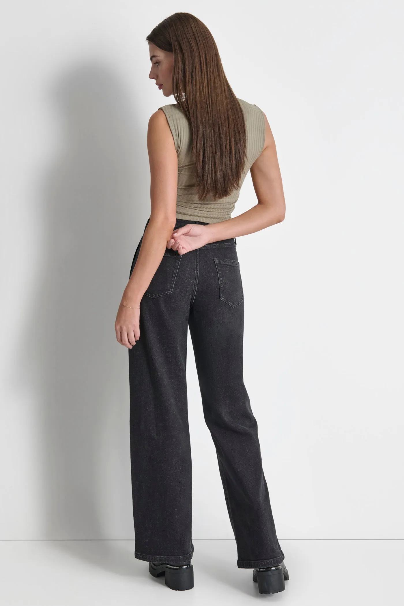 FRONT PLEAT WIDE LEG TROUSER sold by DKNY product image thumbnail 4