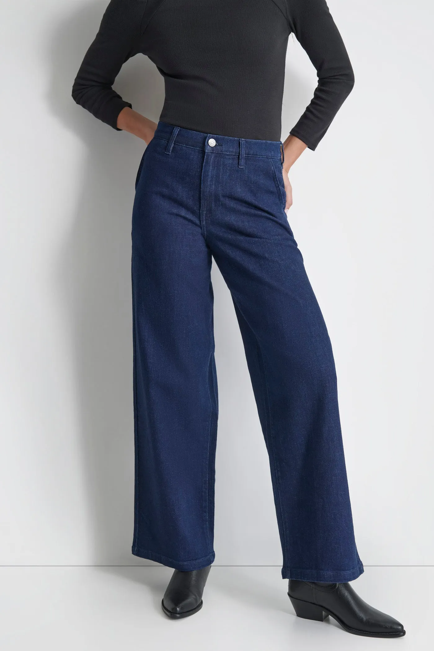 HIGH RISE WIDE LEG TROUSER sold by DKNY