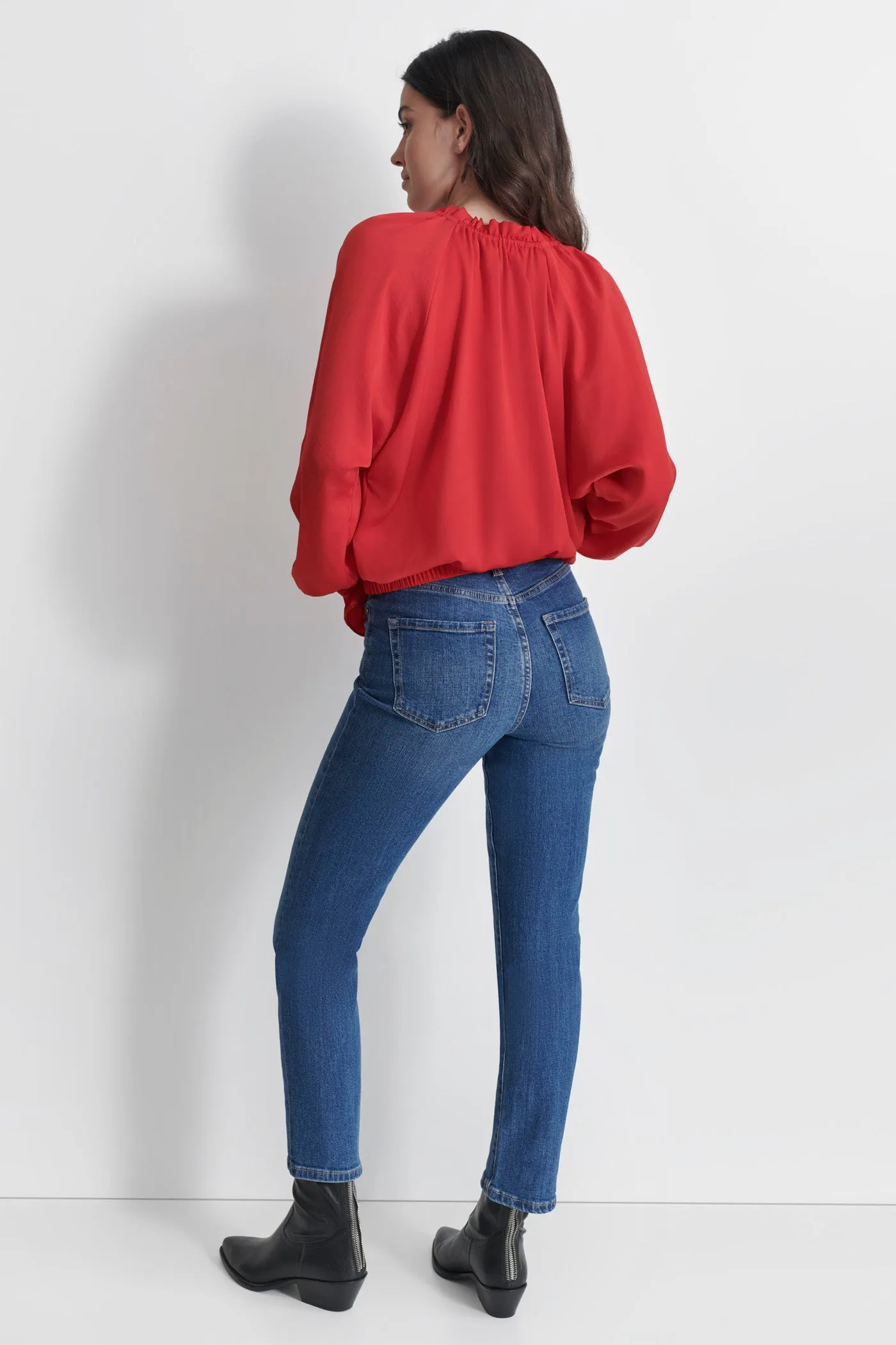 SMOCKED CUFF RAGLAN SLEEVE BLOUSE sold by DKNY product image thumbnail 2