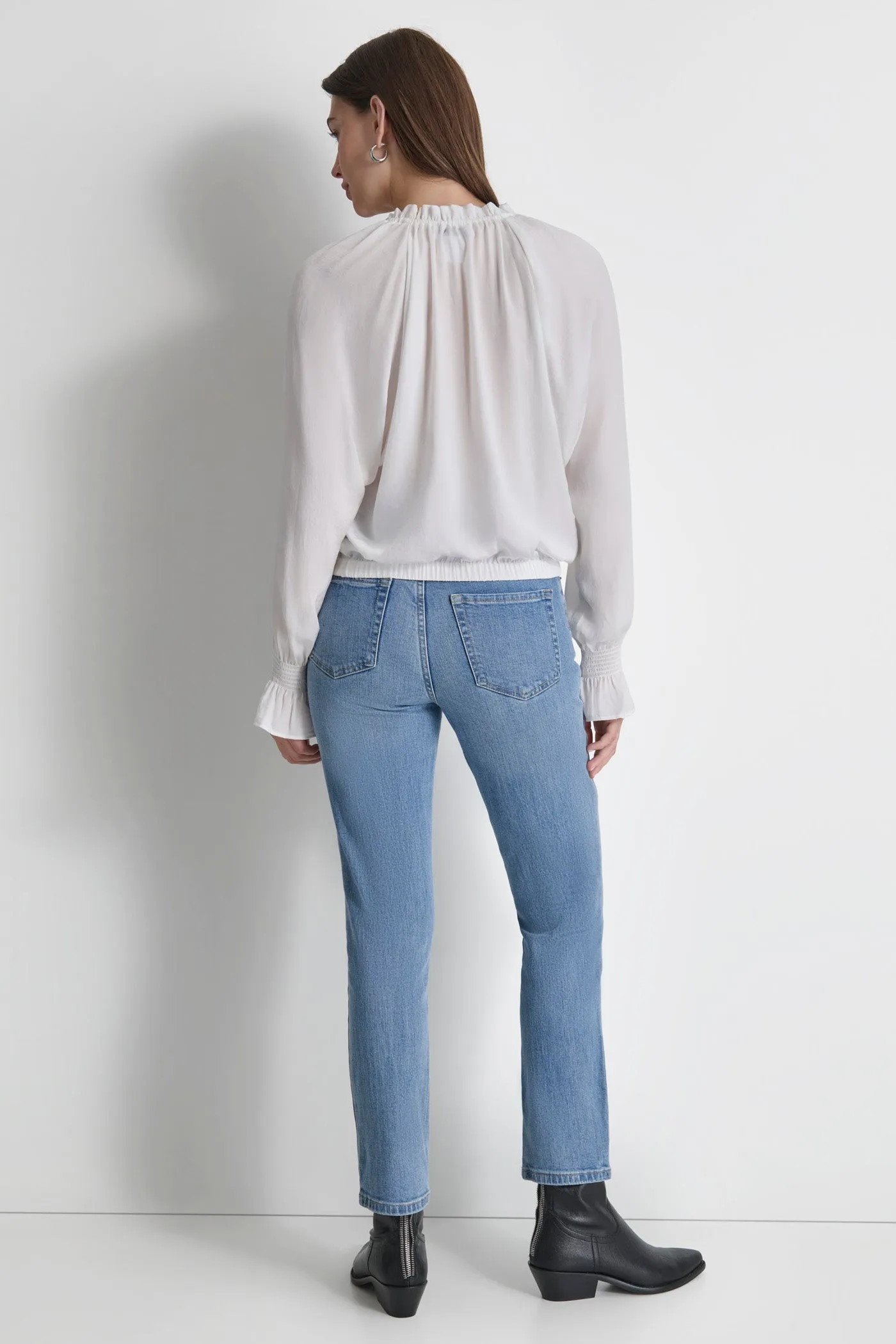 SMOCKED CUFF RAGLAN SLEEVE BLOUSE sold by DKNY product image thumbnail 2