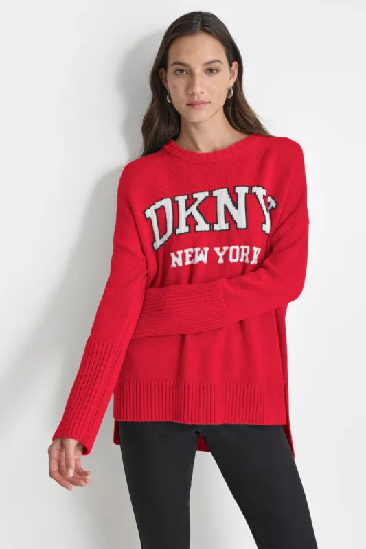 VARSITY LOGO SWEATER sold by DKNY
