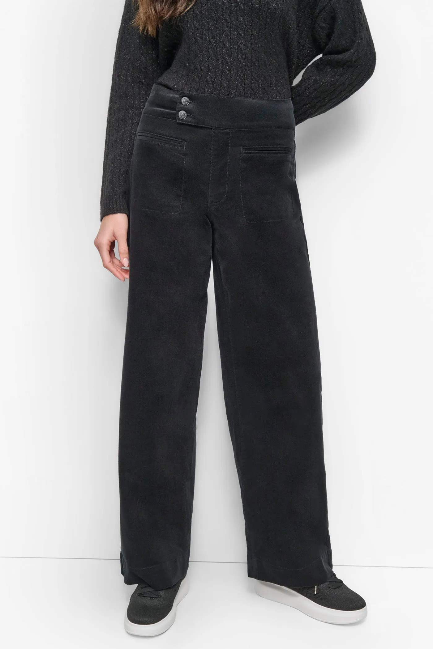 CORDUROY WIDE LEG PANT sold by DKNY