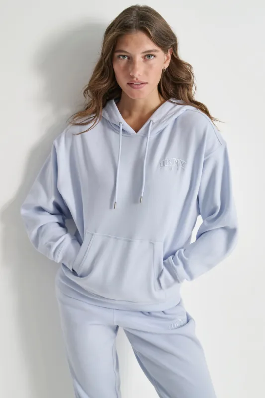 VARSITY EMBROIDERED LOGO HOODIE sold by DKNY