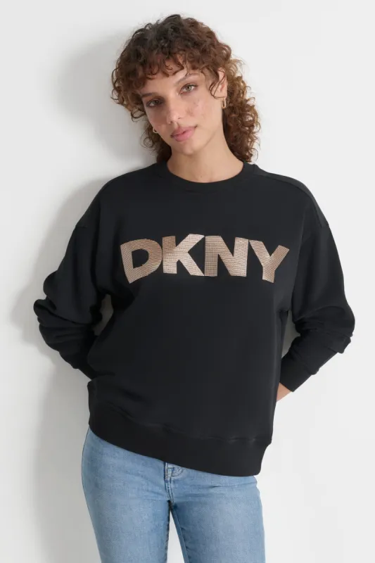 SEQUIN LOGO SWEATSHIRT sold by DKNY