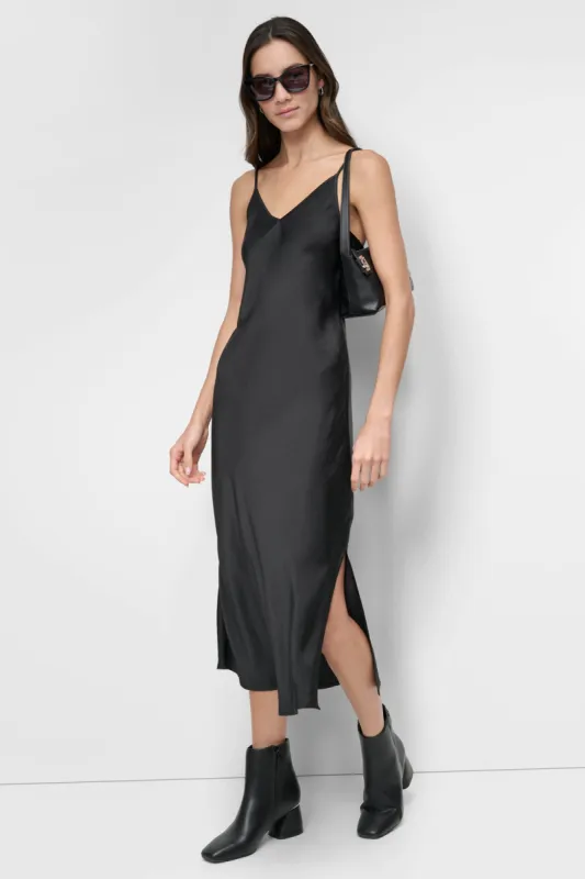 SATIN SLIP DRESS sold by DKNY