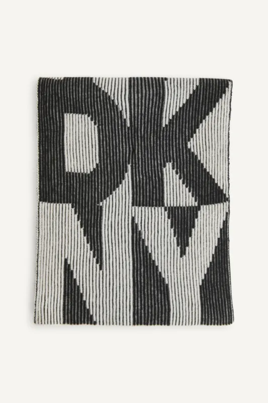 RIBBED INTARSIA DKNY SCARF sold by DKNY