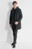 FAUX WOOL COAT W/ HOODED BIB sold by DKNY