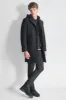 FAUX WOOL COAT W/ HOODED BIB sold by DKNY