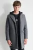 FAUX WOOL COAT W/ HOODED BIB sold by DKNY