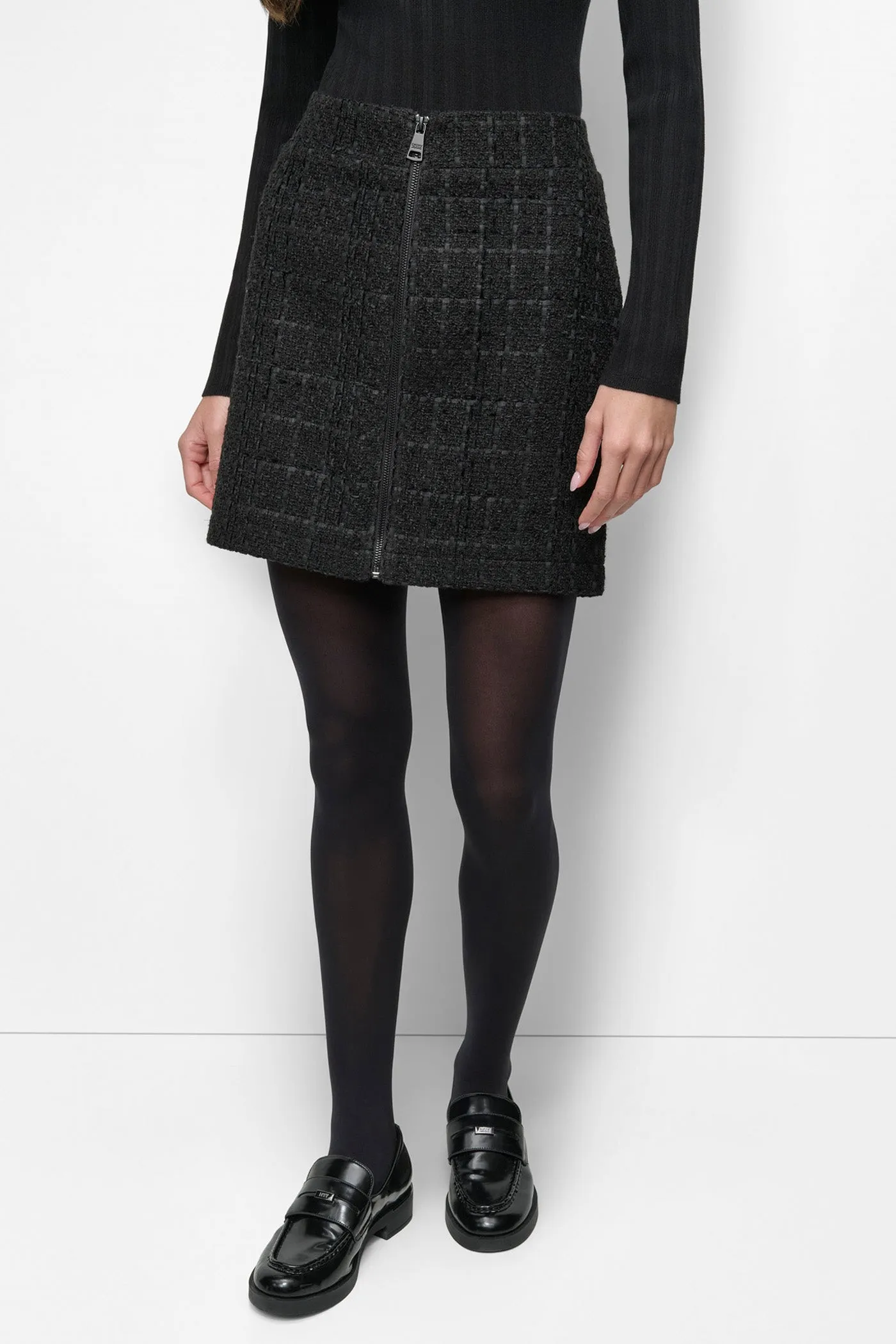 ZIP FRONT MINI SKIRT sold by DKNY