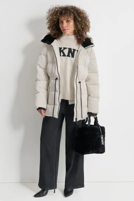 MID LENGTH LUSH PUFFER JACKET sold by DKNY