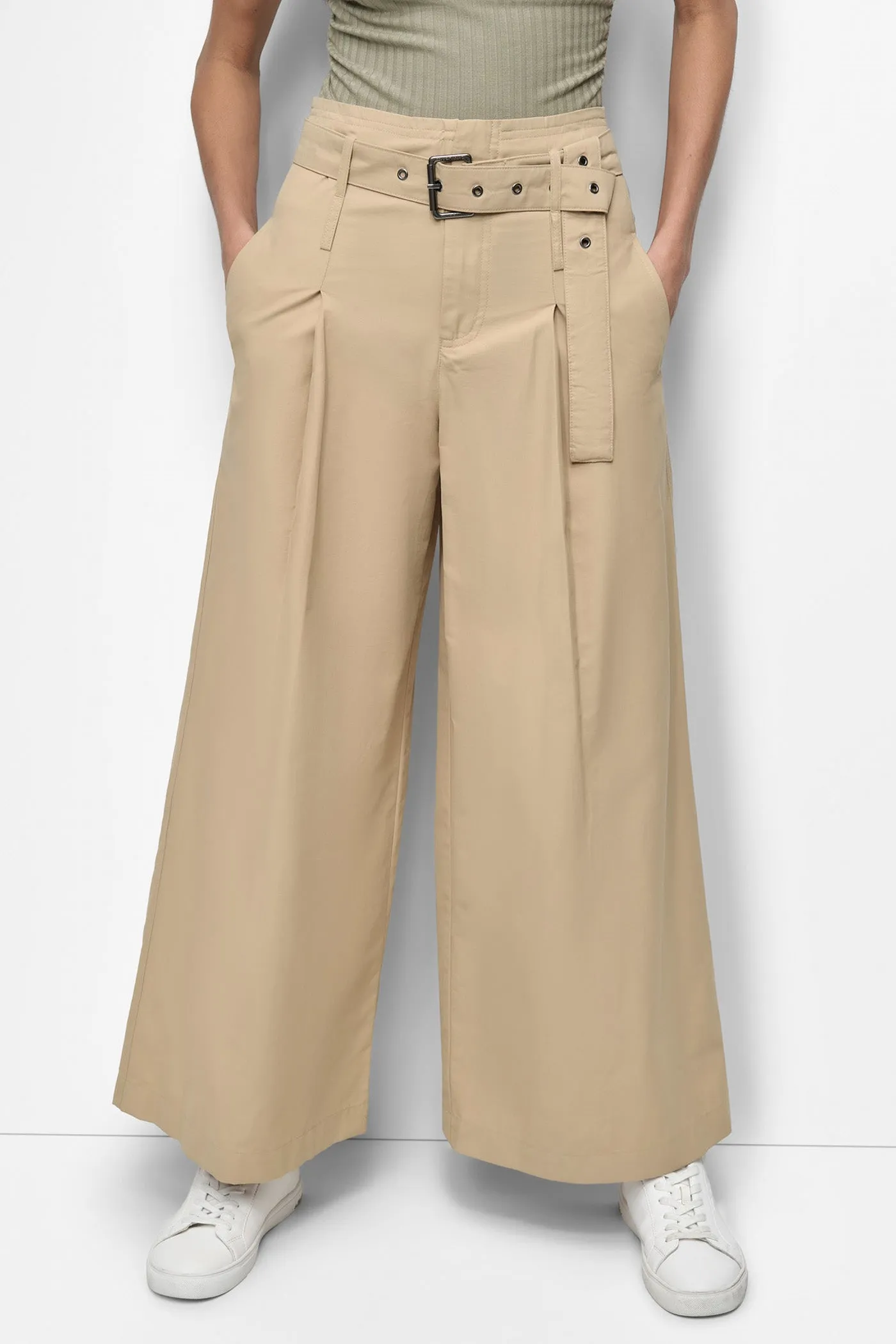 HIGH WAIST PLEATED TROUSER sold by DKNY