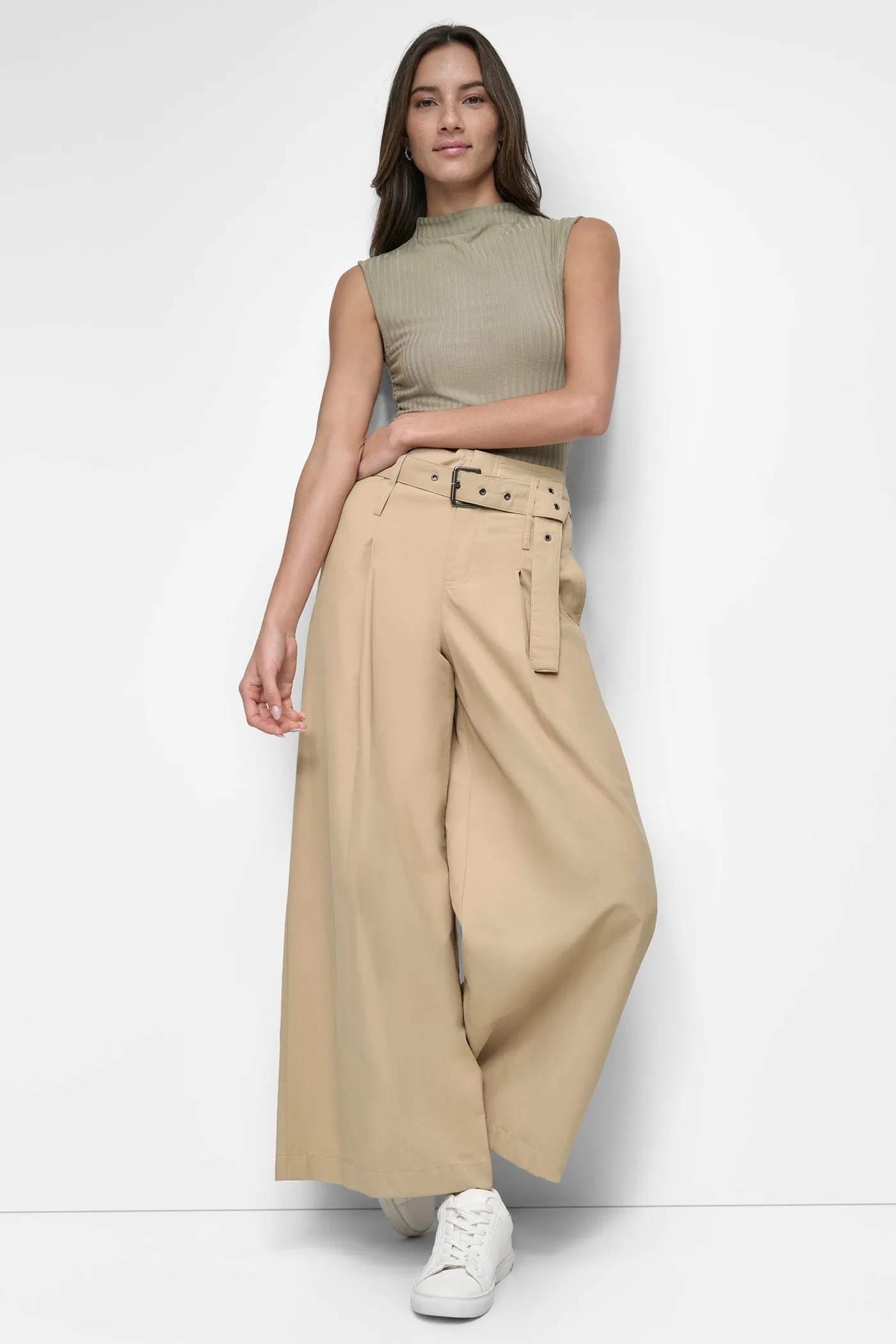 HIGH WAIST PLEATED TROUSER sold by DKNY product image thumbnail 4