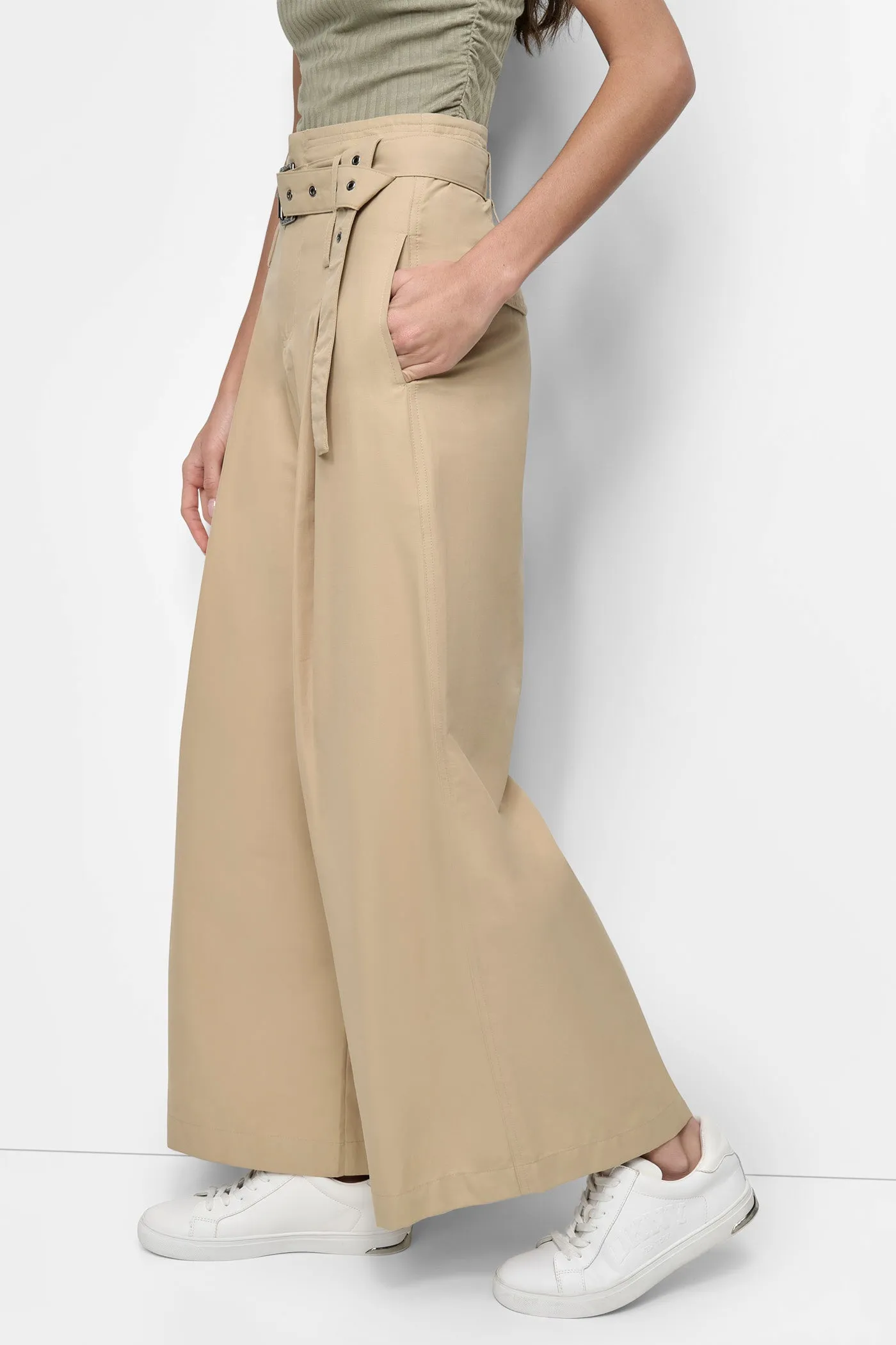HIGH WAIST PLEATED TROUSER sold by DKNY product image thumbnail 3