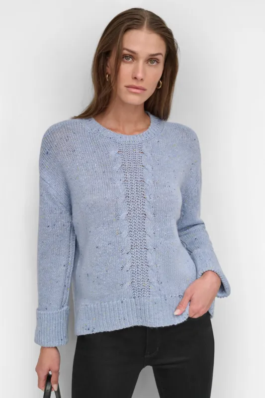 CHUNKY CREW NECK WITH HIGH LOW HEM sold by DKNY