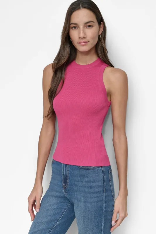 SLEEVE LESS CREW NECK TANK sold by DKNY