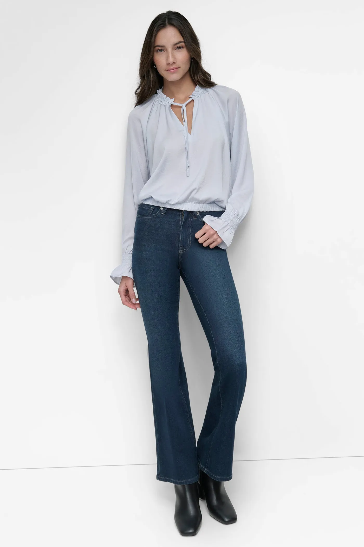 SMOCKED CUFF RAGLAN SLEEVE BLOUSE sold by DKNY product image thumbnail 3