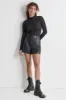 FAUX LEATHER SHORTS sold by DKNY