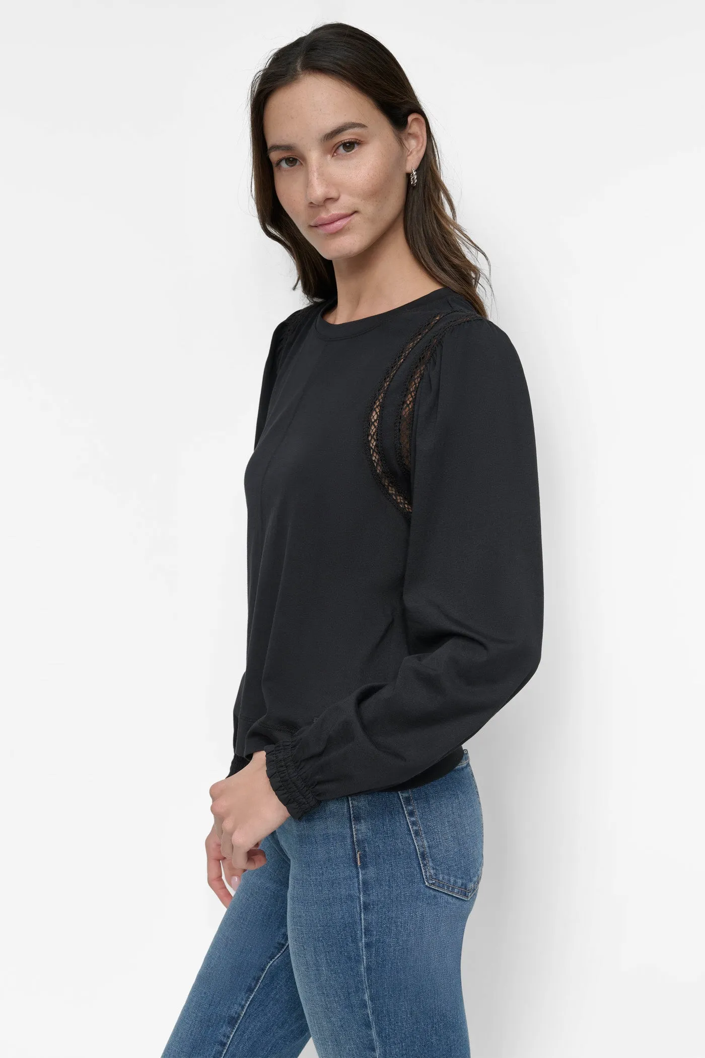 EYELET ARMHOLE PUFF BRACELET SLEEVE TEE sold by DKNY product image thumbnail 2